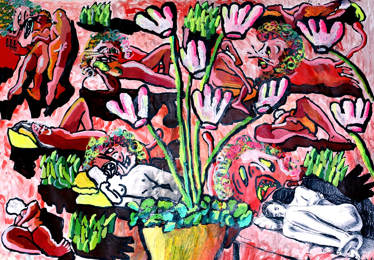 Lions and loving couple